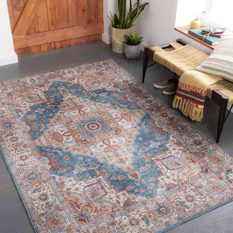 Loon Traditional Burnt Orange Area Rug