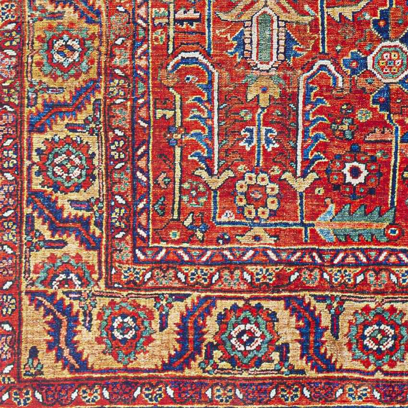 Loveren Traditional Bright Red Area Rug