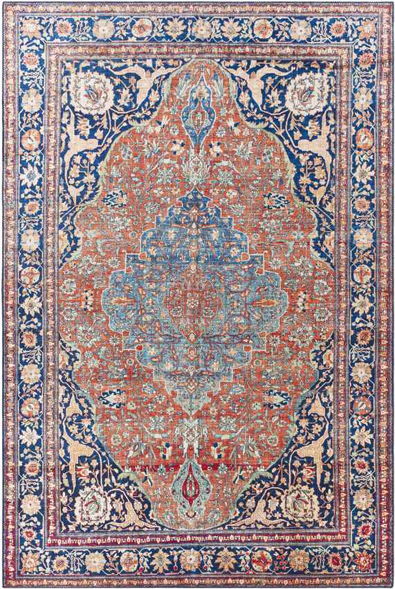 Luchen Traditional Dark Blue Area Rug