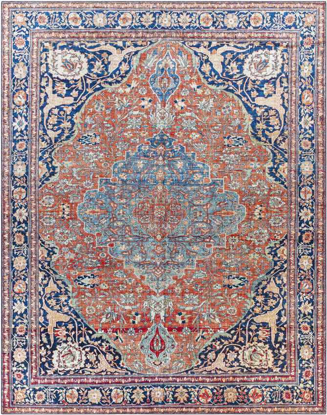 Luchen Traditional Dark Blue Area Rug