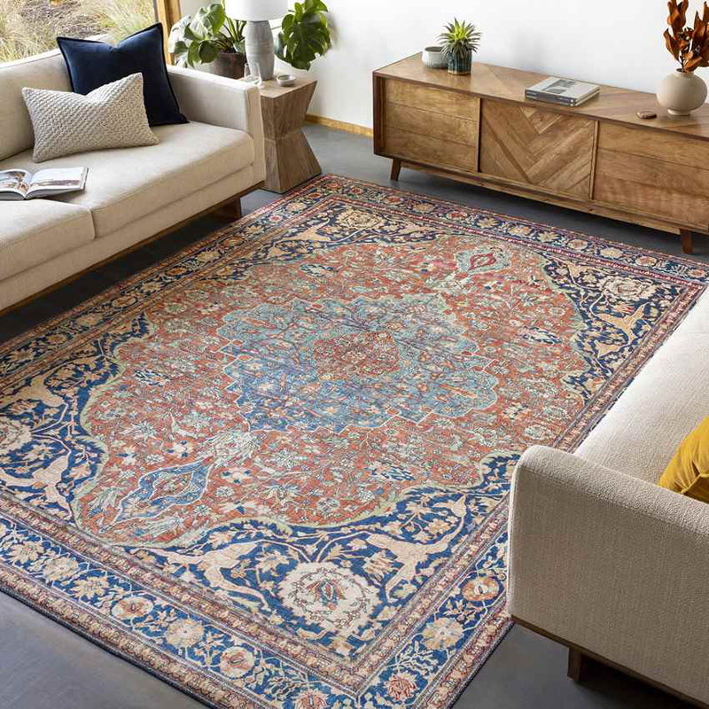 Luchen Traditional Dark Blue Area Rug