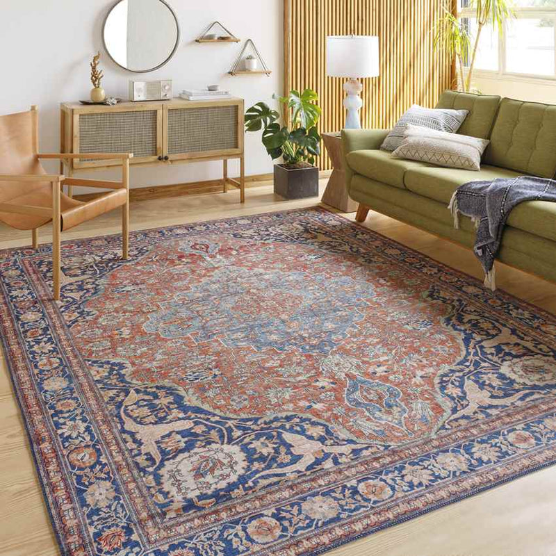 Luchen Traditional Dark Blue Area Rug