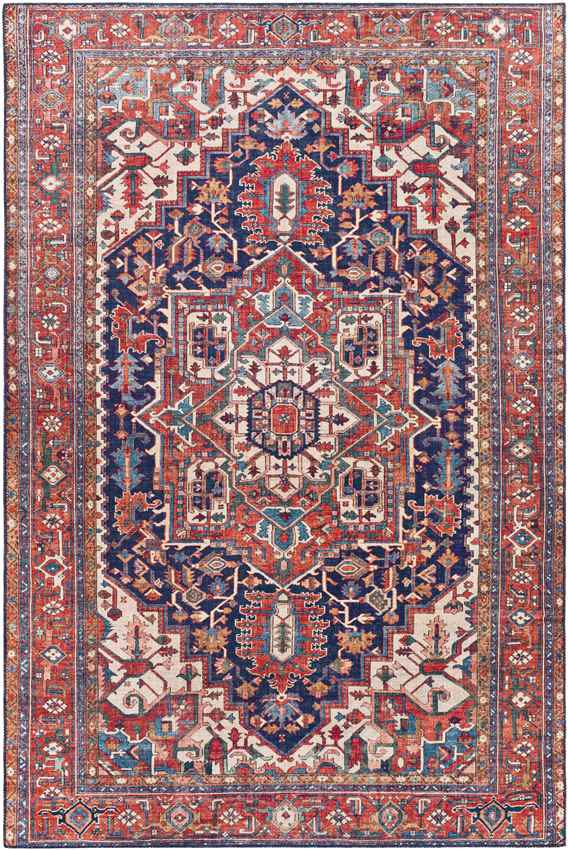 Maaijkant Traditional Burnt Orange Area Rug