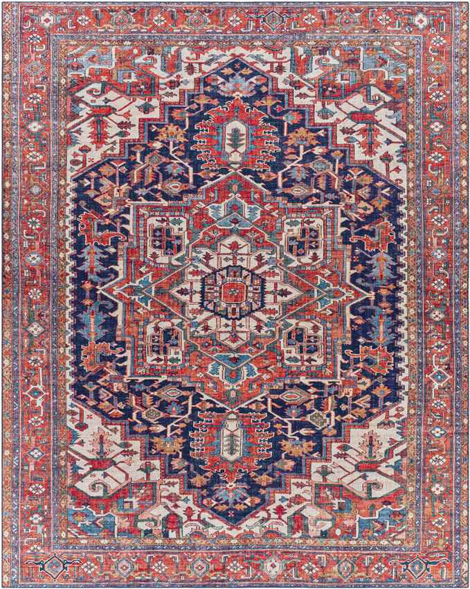 Maaijkant Traditional Burnt Orange Area Rug