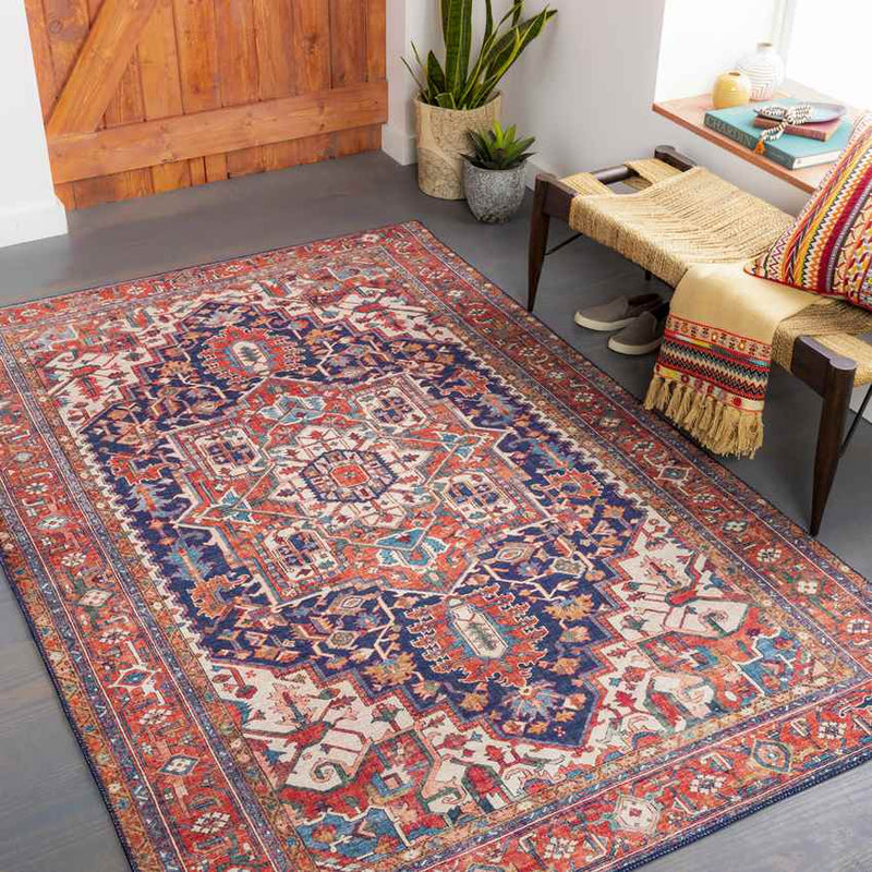 Maaijkant Traditional Burnt Orange Area Rug