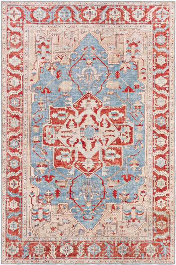 Maarheeze Traditional Burnt Orange Area Rug