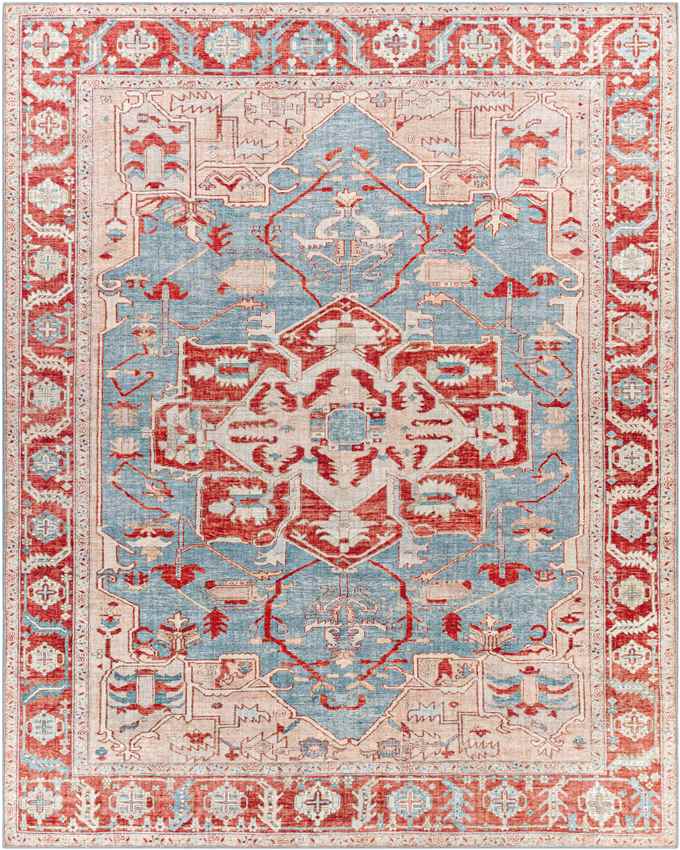 Maarheeze Traditional Burnt Orange Area Rug