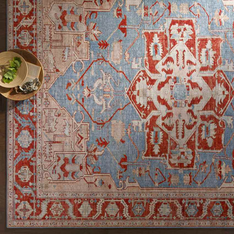 Maarheeze Traditional Burnt Orange Area Rug