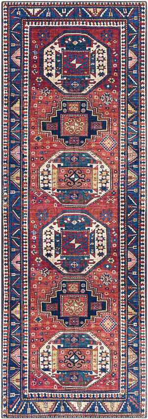 Mariahout Traditional Dark Red Area Rug