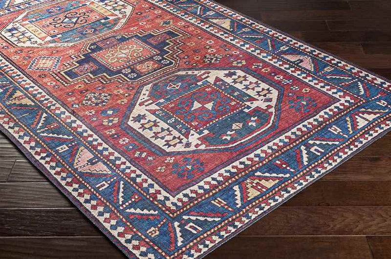 Mariahout Traditional Dark Red Area Rug