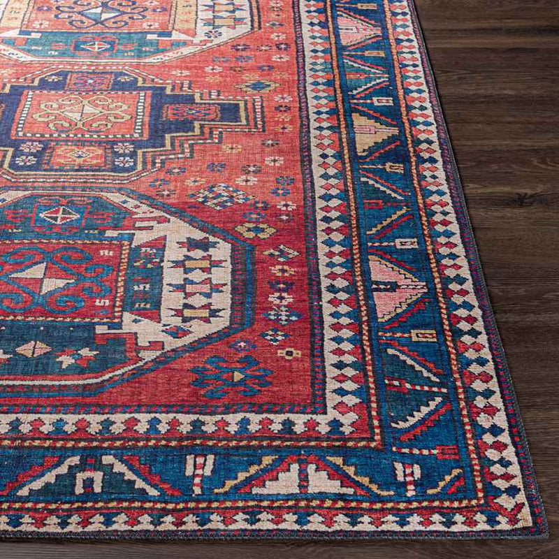 Mariahout Traditional Dark Red Area Rug