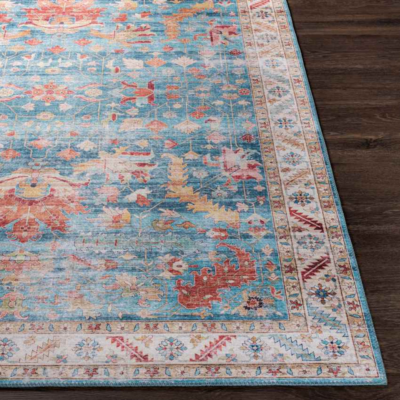 Meeren Traditional Sky Blue Area Rug