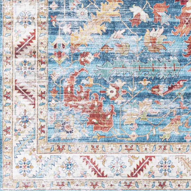 Meeren Traditional Sky Blue Area Rug