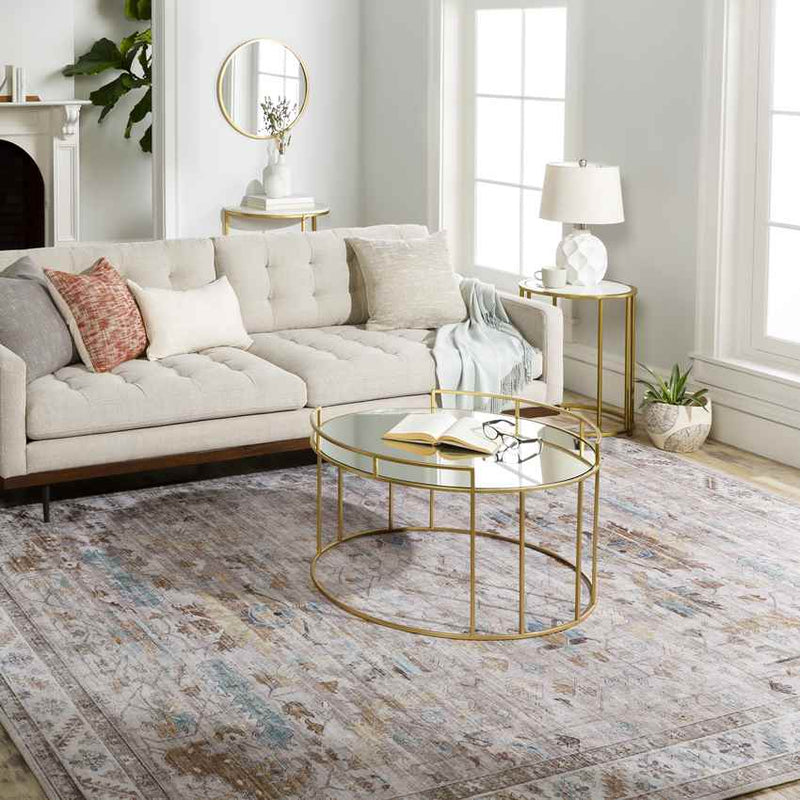 Meeren Traditional Taupe Area Rug