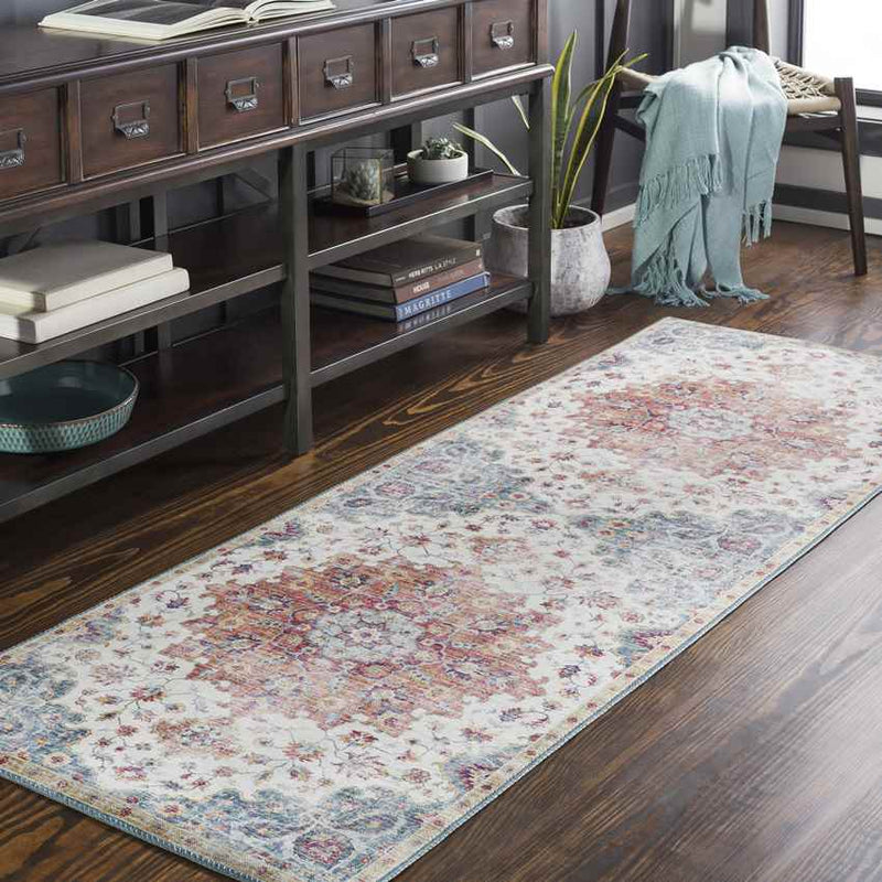 Meerven Traditional Burnt Orange Area Rug