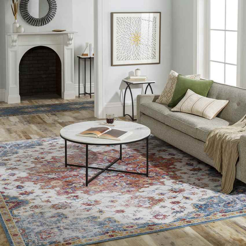 Meerven Traditional Burnt Orange Area Rug