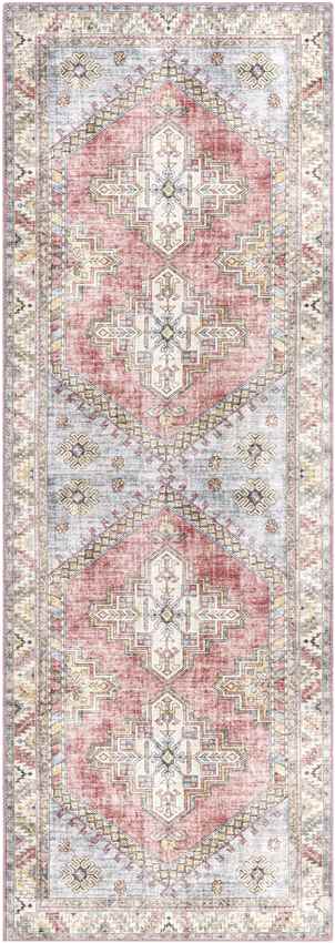 Meeuwen Traditional Pale Pink Area Rug