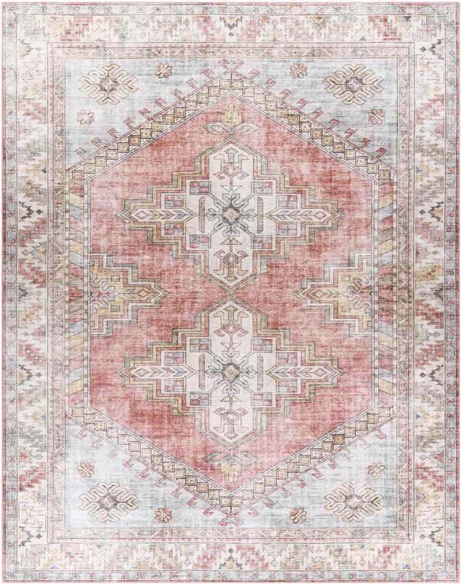 Meeuwen Traditional Pale Pink Area Rug