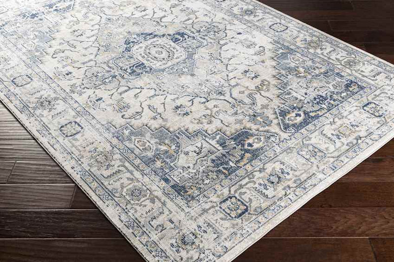 Tricht Traditional Dark Blue Area Rug