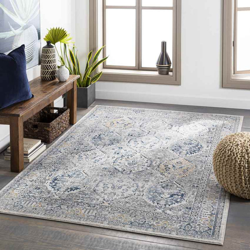 Moeren Traditional Light Gray Area Rug