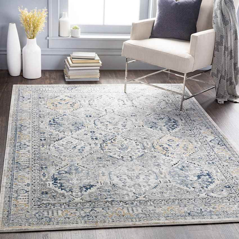 Moeren Traditional Light Gray Area Rug