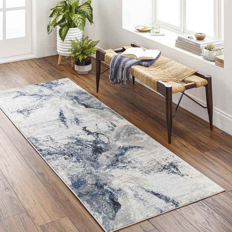 Moorsel Modern Dark Blue Area Rug