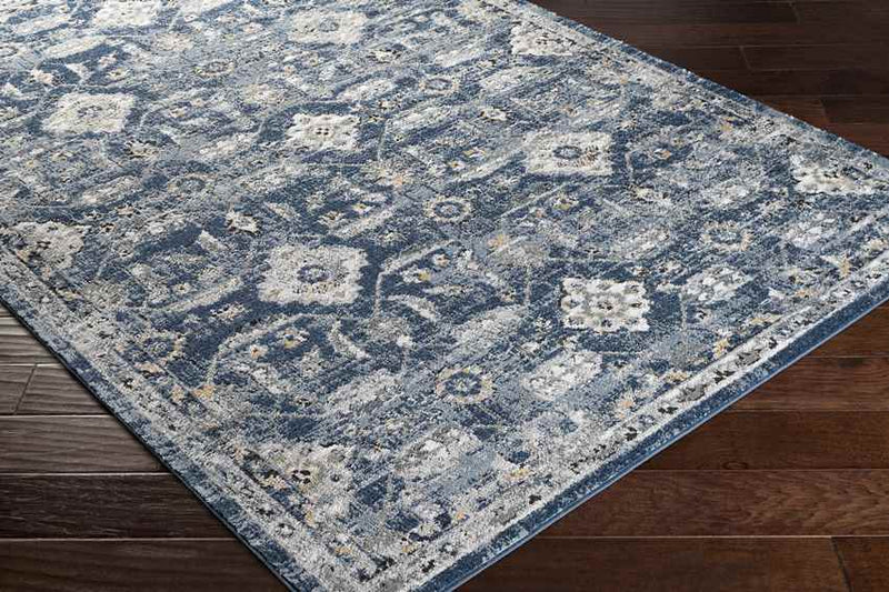 Mosik Traditional Navy Area Rug