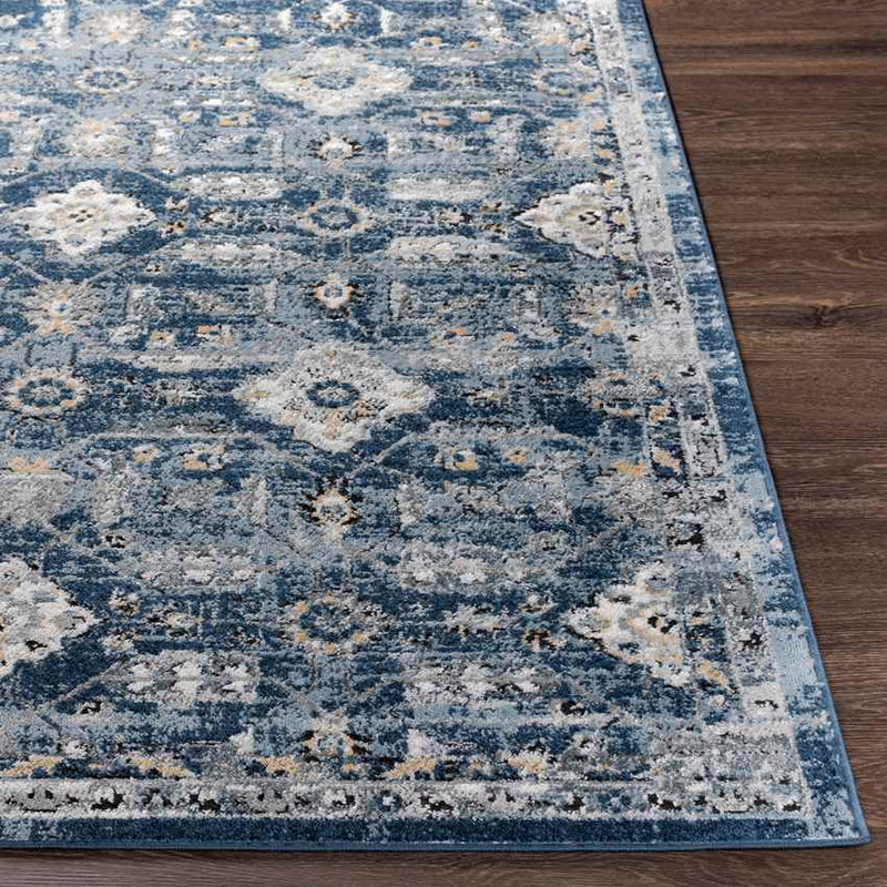 Mosik Traditional Navy Area Rug