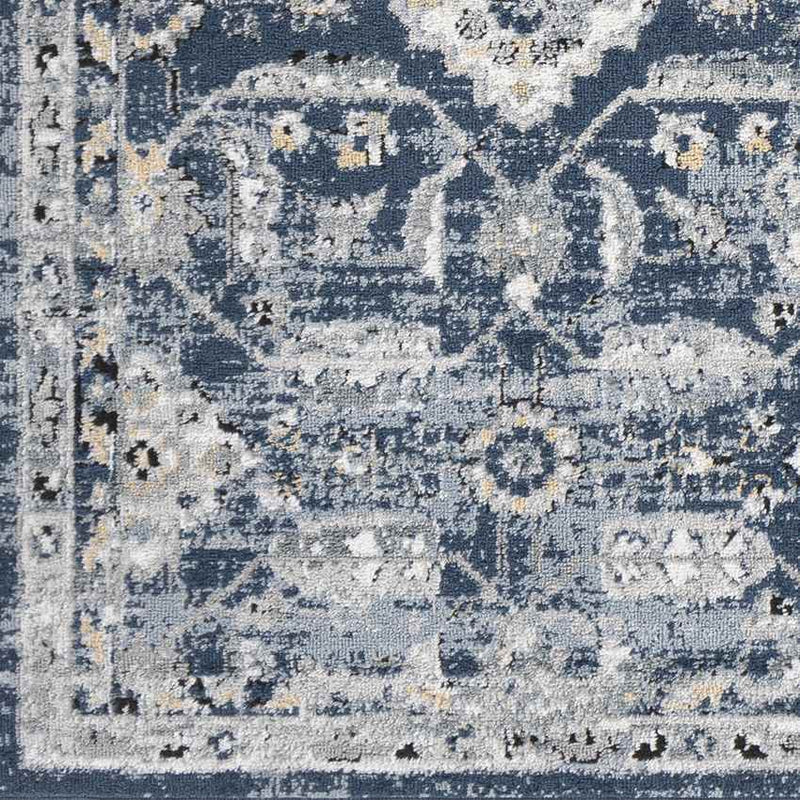 Mosik Traditional Navy Area Rug