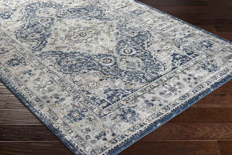 Muggenhol Traditional Navy Area Rug