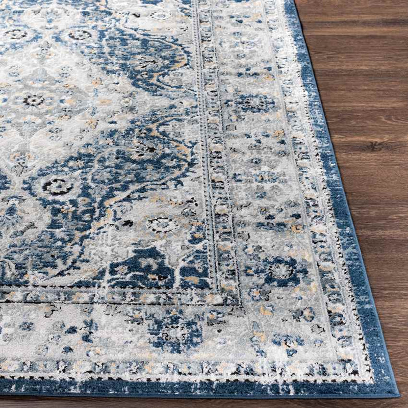 Muggenhol Traditional Navy Area Rug