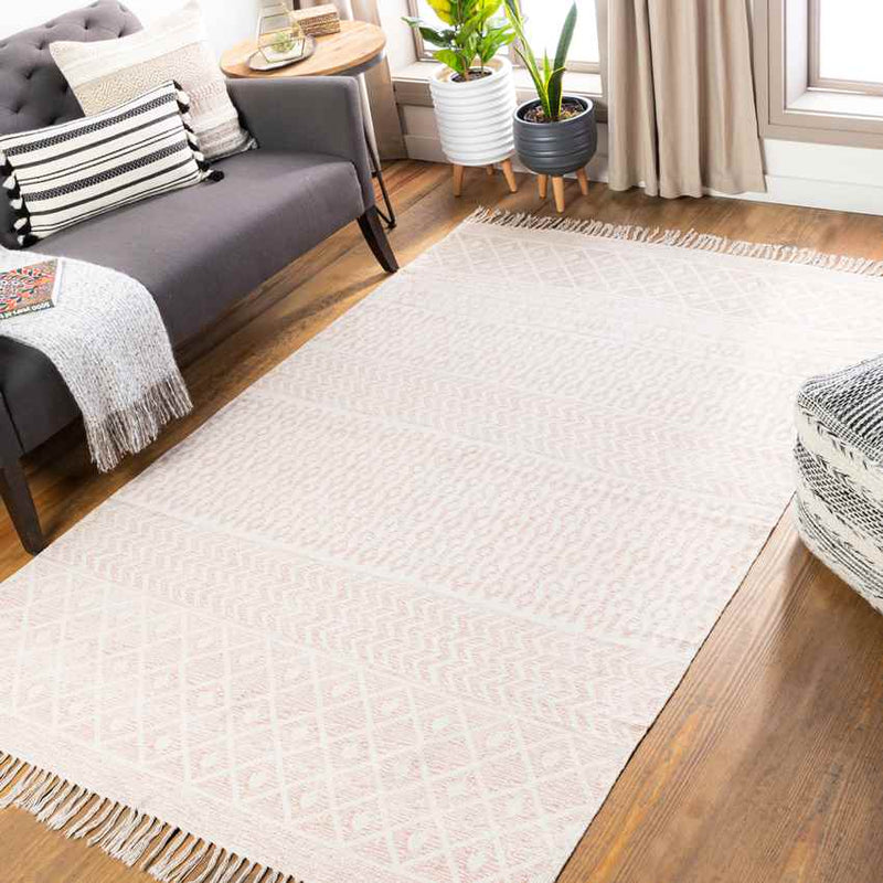 Anzio Global Pale Pink Area Rug