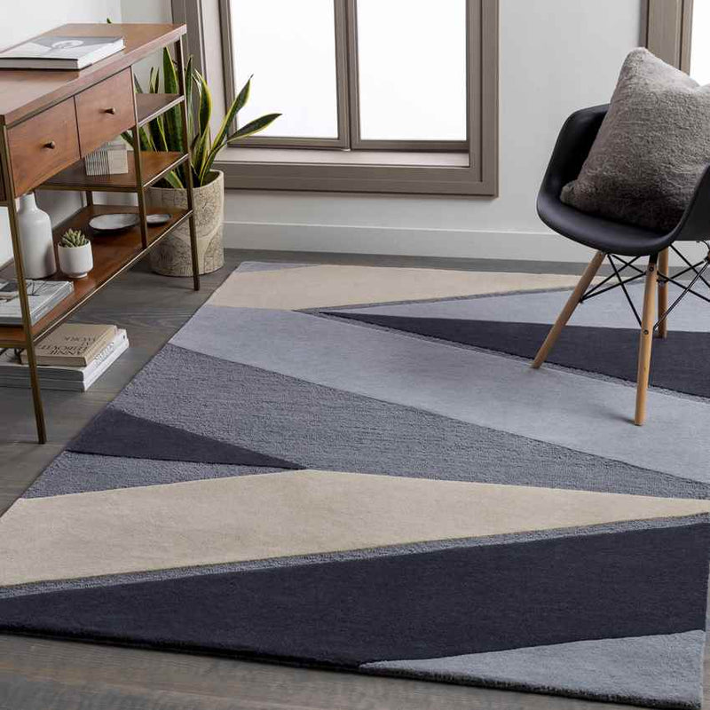 Neerloon Modern Charcoal Area Rug