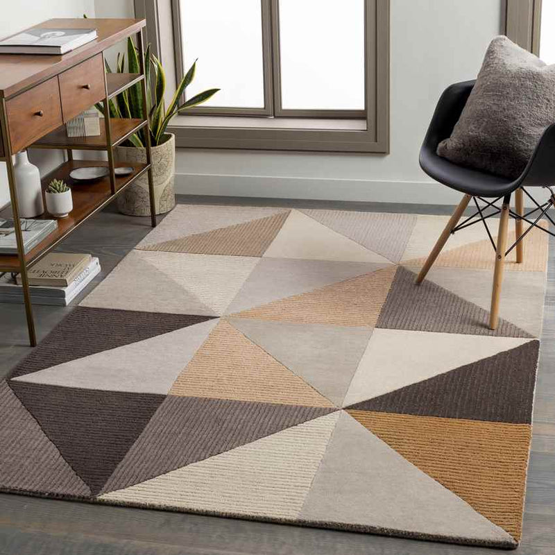 Nijnsel Modern Khaki Area Rug