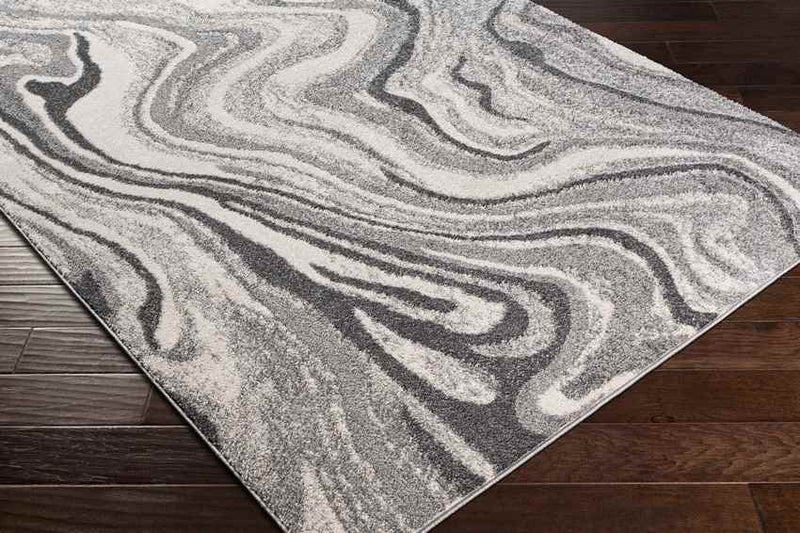 Overbrug Modern Charcoal Area Rug