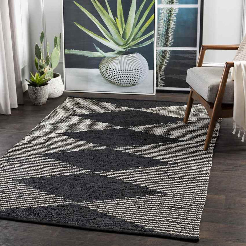 Plein Rustic Black Area Rug