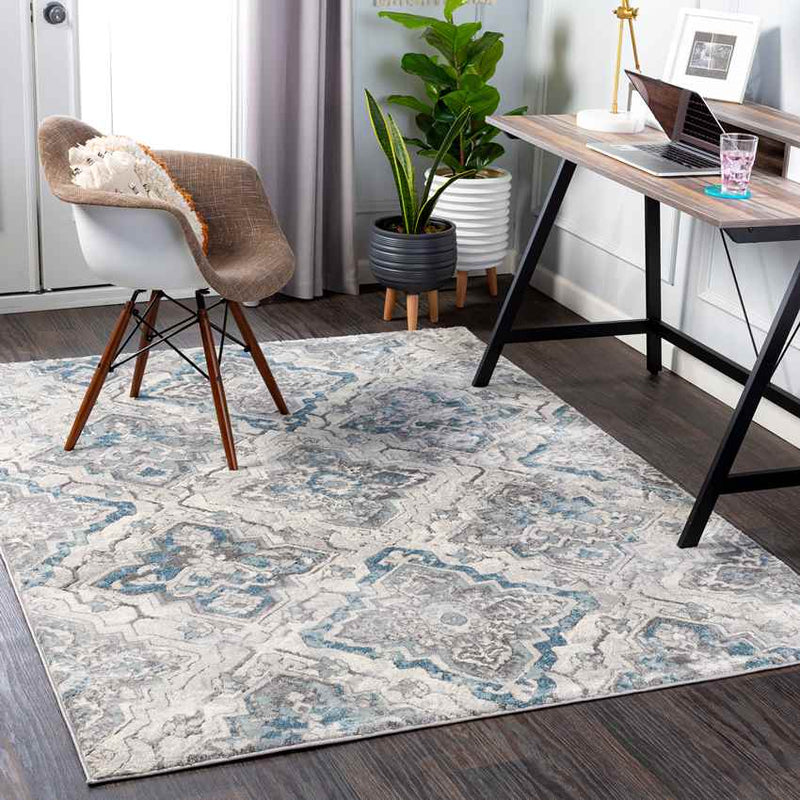 Raamsdonk Traditional Blue Area Rug