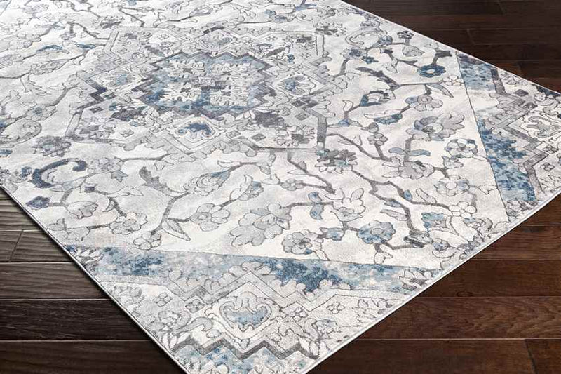 Rakens Traditional Light Blue Area Rug