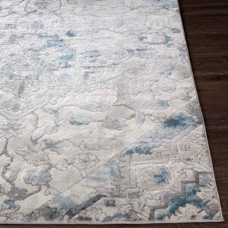 Rakens Traditional Light Blue Area Rug