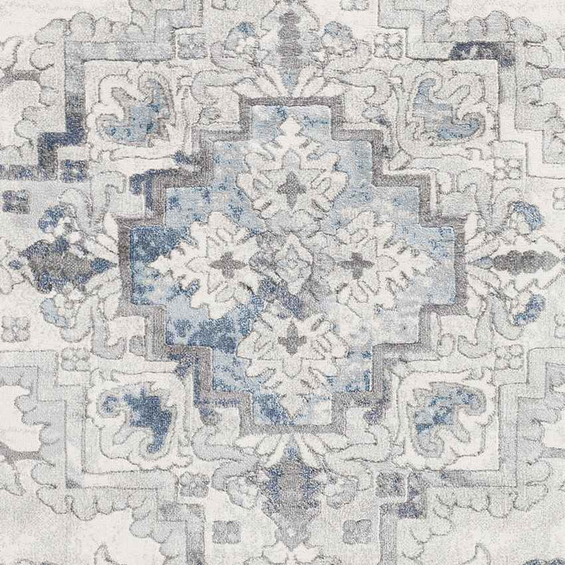 Rakens Traditional Light Blue Area Rug