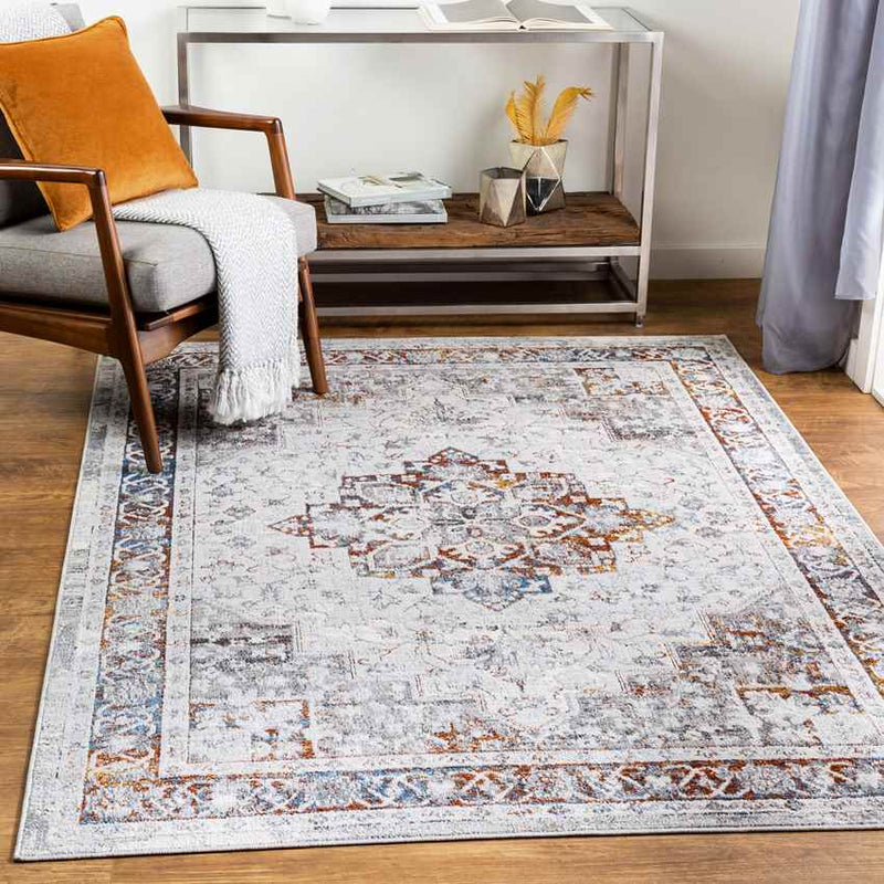 Leslie Traditional Burnt Orange Area Rug