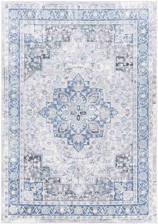 Leslie Traditional Blue Area Rug