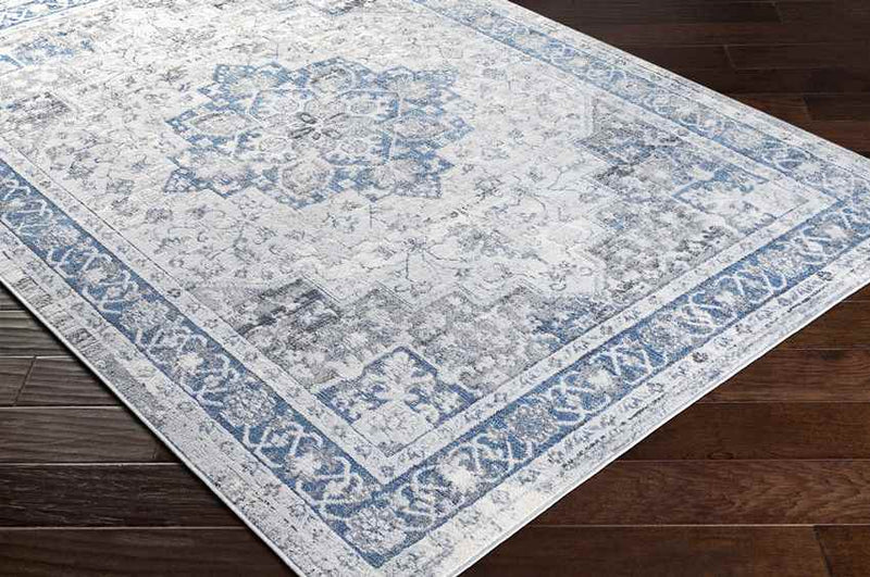 Leslie Traditional Blue Area Rug