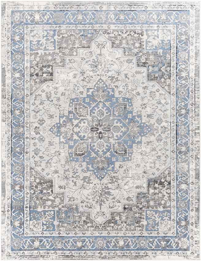 Leslie Traditional Blue Area Rug