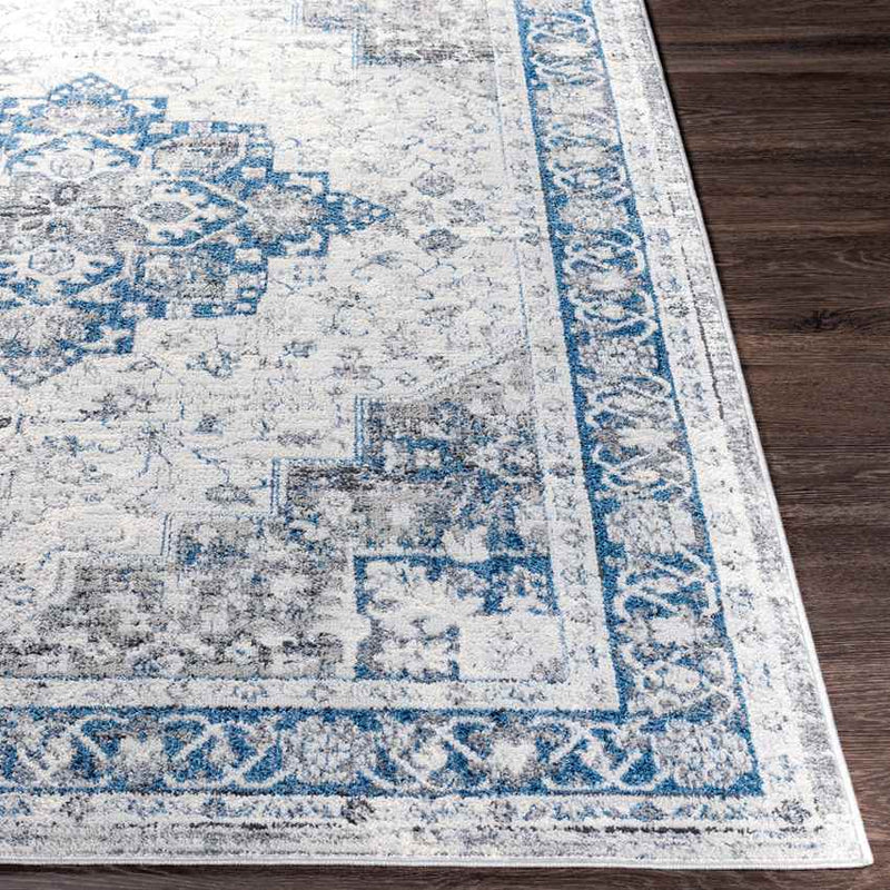 Leslie Traditional Blue Area Rug