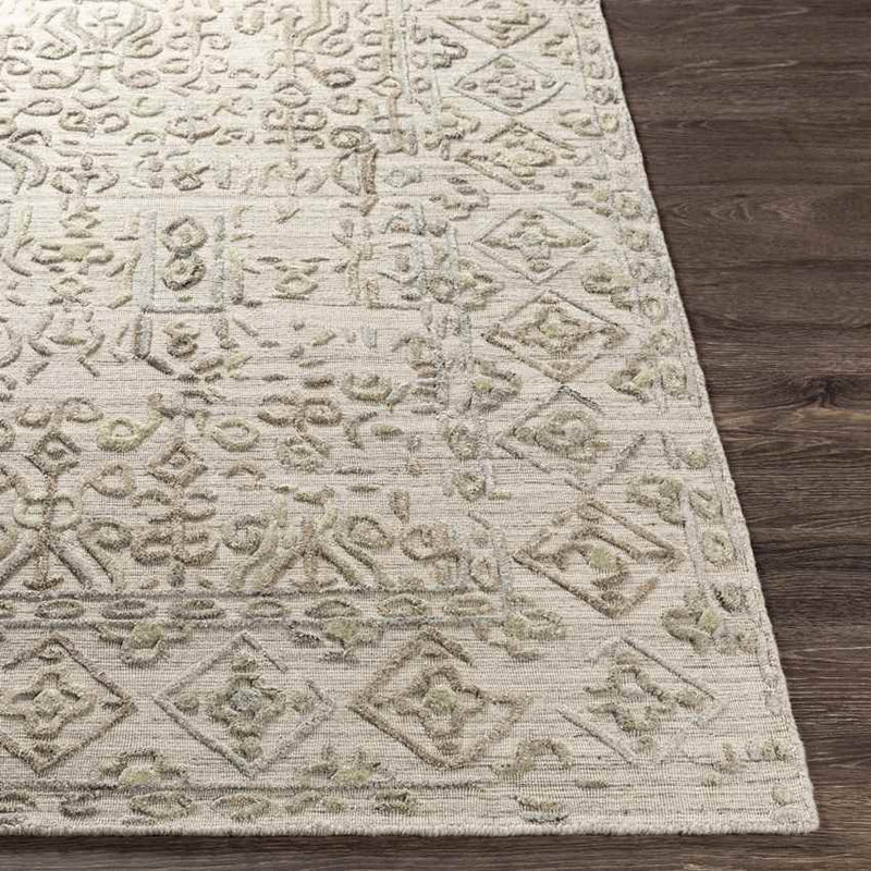 Tregelaar Traditional Olive Area Rug