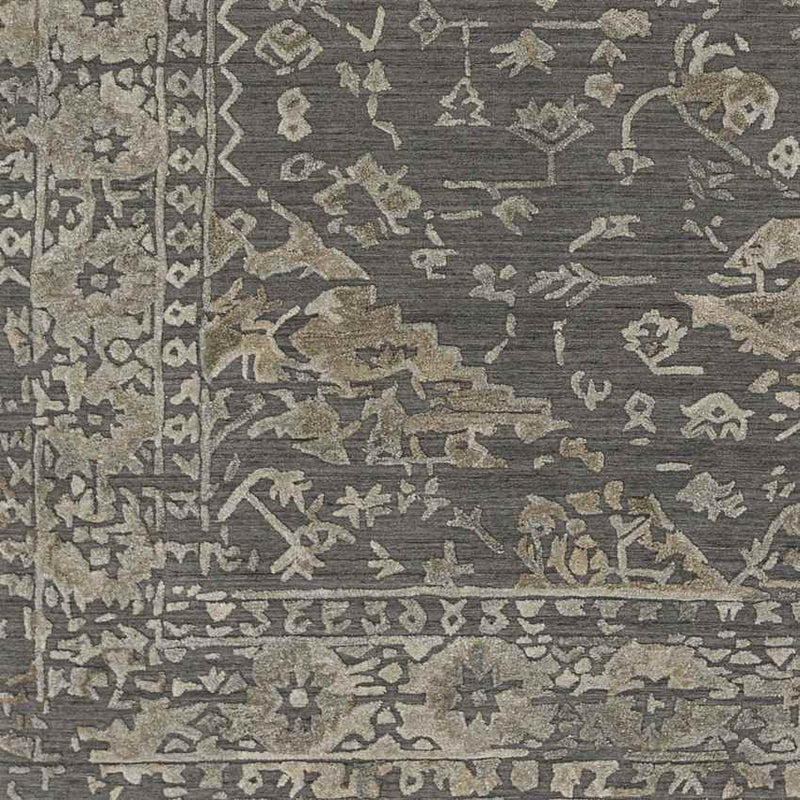 Trimpert Traditional Charcoal Area Rug