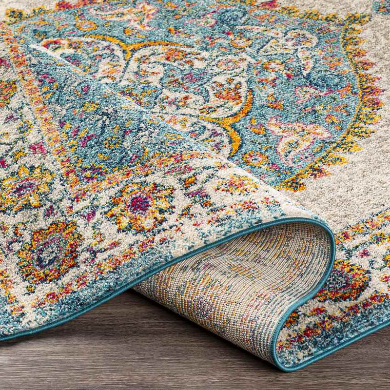 Vaareind Traditional Teal Area Rug