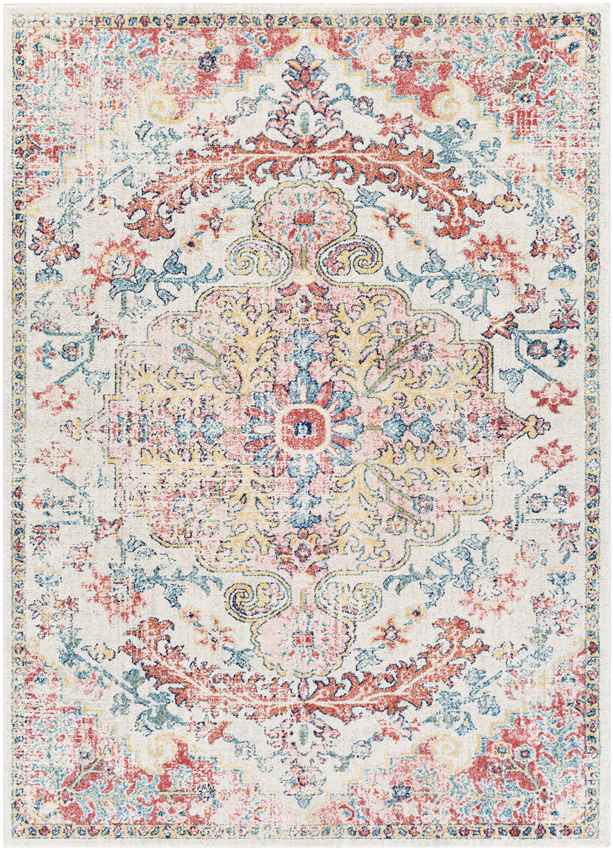 Gimel Traditional Bright Red Area Rug