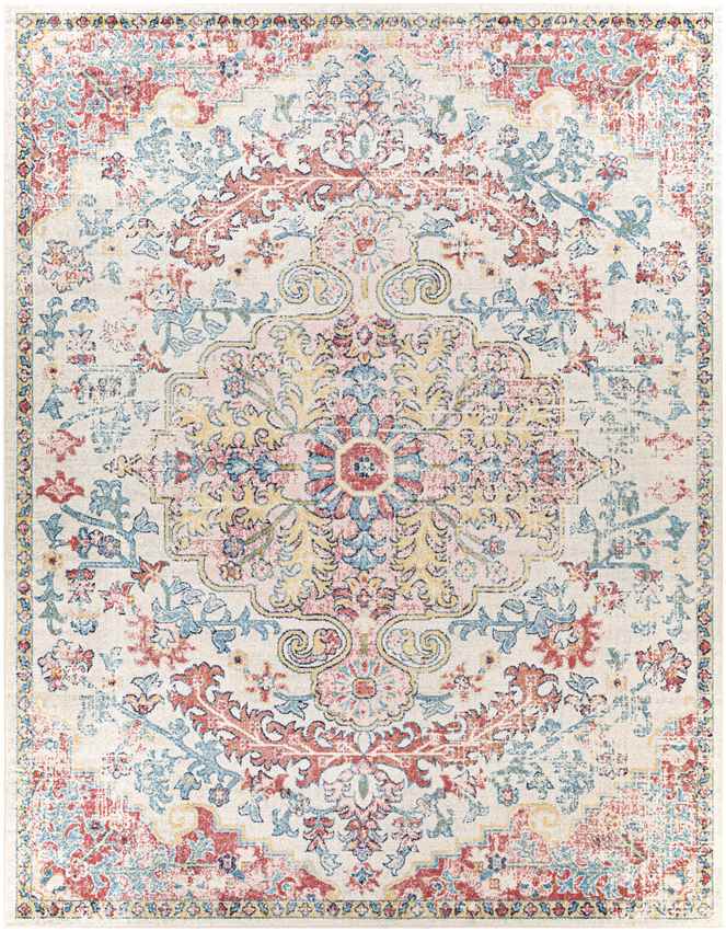 Gimel Traditional Bright Red Area Rug